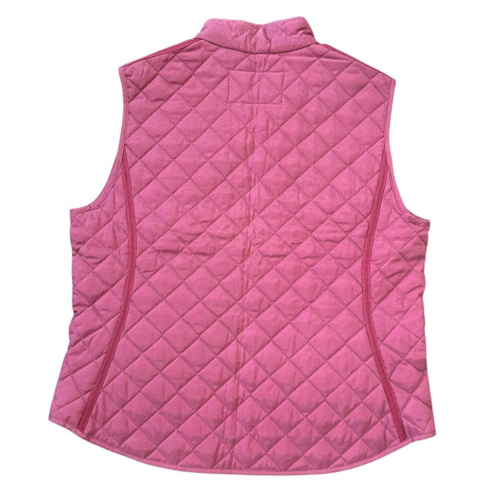NWT Van Heusen Rose Pink Quilted Vest Women’s S Autumn Old Money Classic Casual - Picture 4 of 10